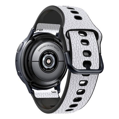 Bracelet de montre universel en cuir texturé litchi TPU, 20mm, 22mm