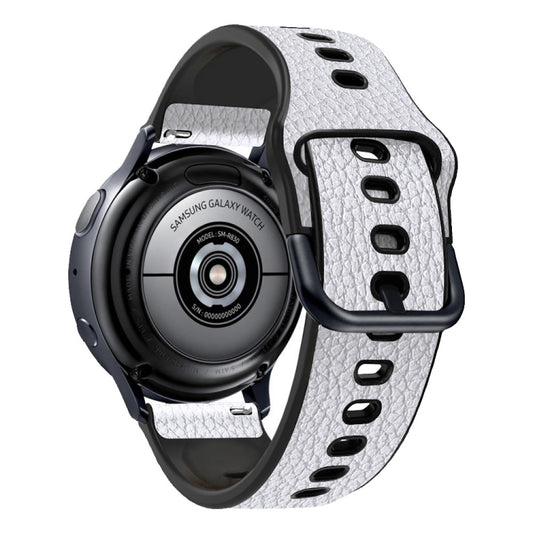 Bracelet de montre universel en cuir texturé litchi TPU, 20mm, 22mm