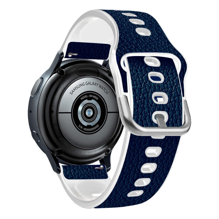 Bracelet de montre universel en cuir texturé litchi TPU, 20mm, 22mm