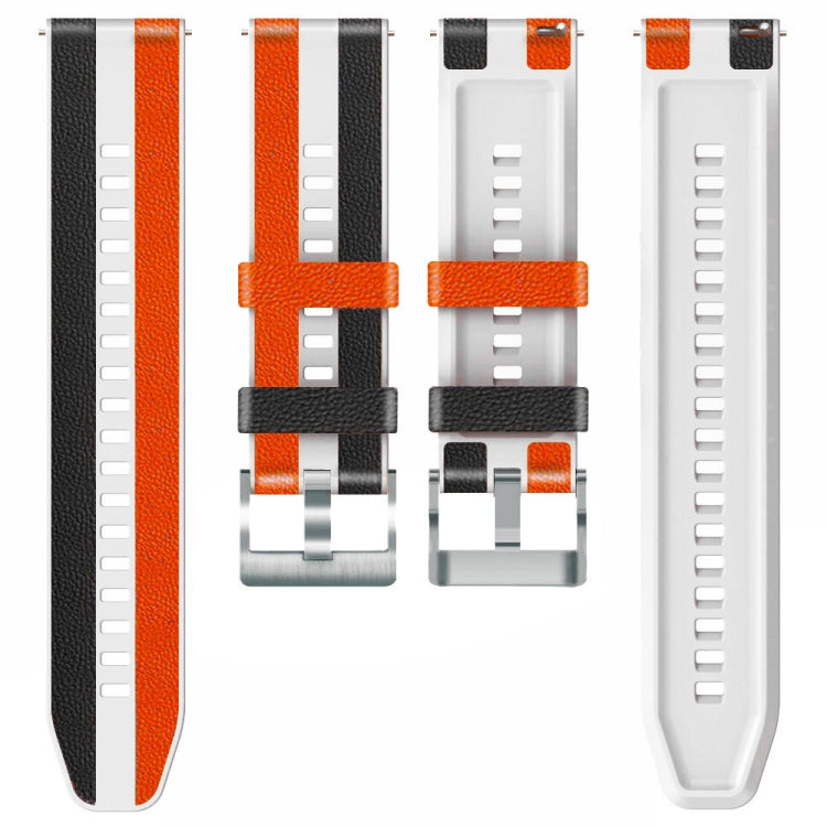Bracelet de montre universel en cuir de silicone tricolore 22 mm