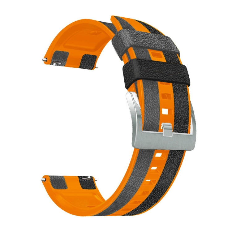 Bracelet de montre universel en cuir de silicone tricolore 22 mm