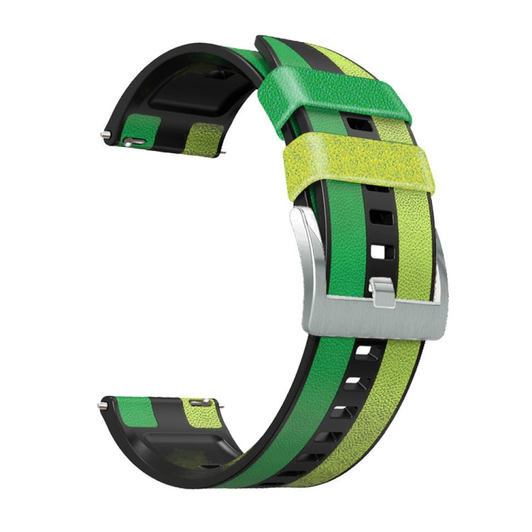 Bracelet de montre universel en cuir de silicone tricolore 22 mm