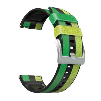 Bracelet de montre universel en cuir de silicone tricolore 22 mm