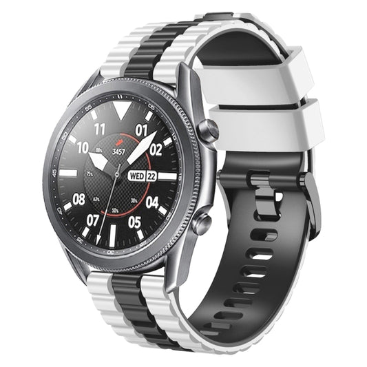 Bracelet de montre bicolore en silicone style océan universel 22 mm