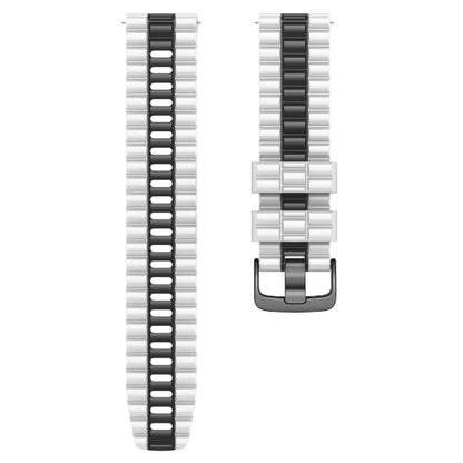 Bracelet de montre bicolore en silicone style océan universel 22 mm