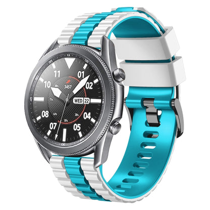 Bracelet de montre bicolore en silicone style océan universel 22 mm