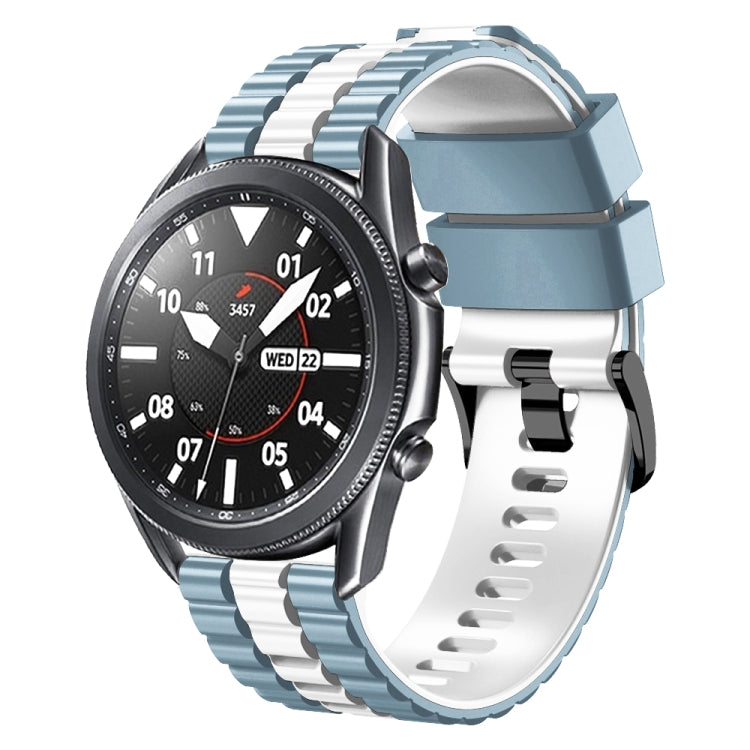 Bracelet de montre bicolore en silicone style océan universel 22 mm