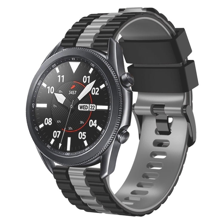 Bracelet de montre bicolore en silicone style océan universel 22 mm