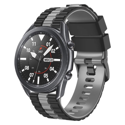 Bracelet de montre bicolore en silicone style océan universel 22 mm
