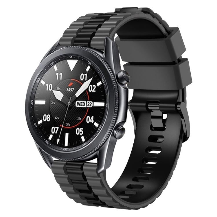 Bracelet de montre bicolore en silicone style océan universel 22 mm