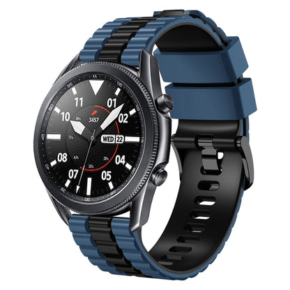 Bracelet de montre bicolore en silicone style océan universel 22 mm
