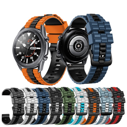 Bracelet de montre bicolore en silicone style océan universel 22 mm