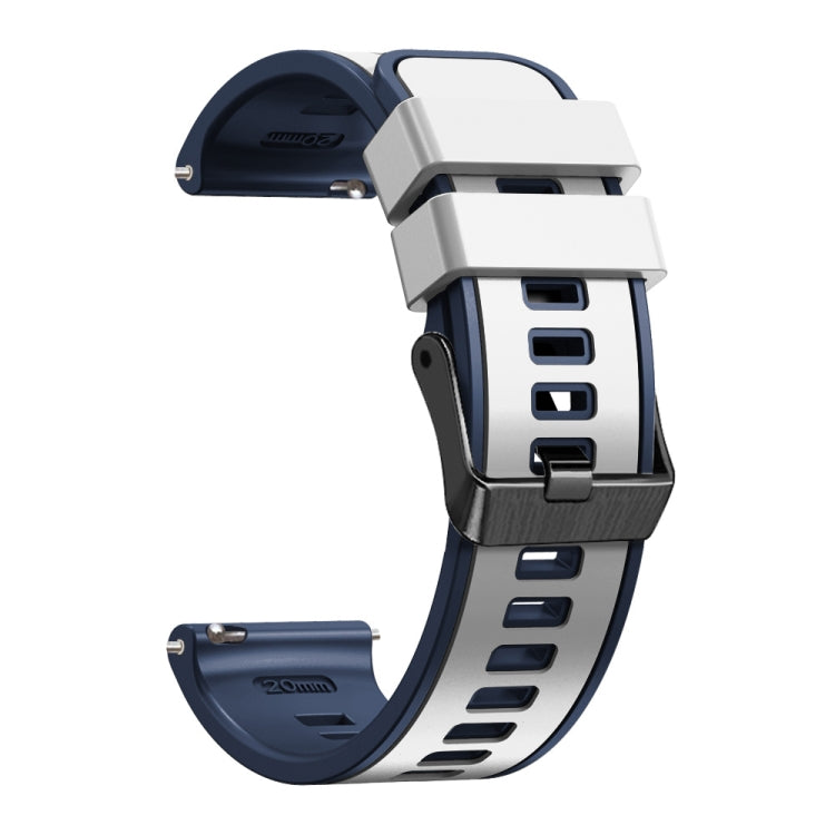 Bracelet de montre universel en silicone bicolore, 20mm, 22mm