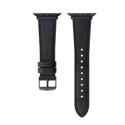 Bracelet de montre Crazy Horse en cuir véritable, For Apple Watch Series 8&7 41mm / SE 2&6&SE&5&4 40mm, For Apple Watch Ultra 49mm / Series 8&7 45mm / SE 2&6&SE&5&4 44mm