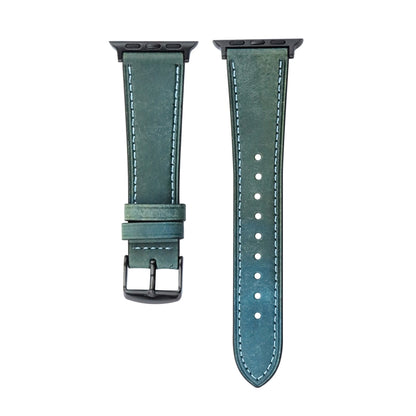 Bracelet de montre Crazy Horse en cuir véritable, For Apple Watch Series 8&7 41mm / SE 2&6&SE&5&4 40mm, For Apple Watch Ultra 49mm / Series 8&7 45mm / SE 2&6&SE&5&4 44mm
