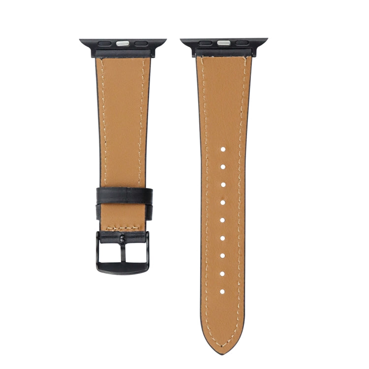 Bracelet de montre Crazy Horse en cuir véritable, For Apple Watch Series 8&7 41mm / SE 2&6&SE&5&4 40mm, For Apple Watch Ultra 49mm / Series 8&7 45mm / SE 2&6&SE&5&4 44mm