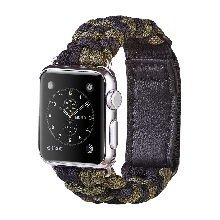Bracelet de montre en nylon avec crochet et boucle à armure toile Paracord, For Apple Watch Series 8&7 41mm / SE 2&6&SE&5&4 40mm, For Apple Watch Ultra 49mm / Series 8&7 45mm / SE 2&6&SE&5&4 44mm