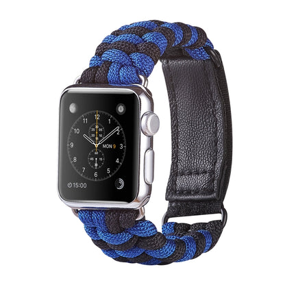 Bracelet de montre en nylon avec crochet et boucle à armure toile Paracord, For Apple Watch Series 8&7 41mm / SE 2&6&SE&5&4 40mm, For Apple Watch Ultra 49mm / Series 8&7 45mm / SE 2&6&SE&5&4 44mm