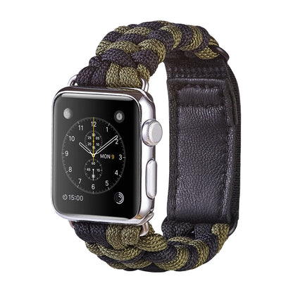Bracelet de montre en nylon avec crochet et boucle à armure toile Paracord, For Apple Watch Series 8&7 41mm / SE 2&6&SE&5&4 40mm, For Apple Watch Ultra 49mm / Series 8&7 45mm / SE 2&6&SE&5&4 44mm