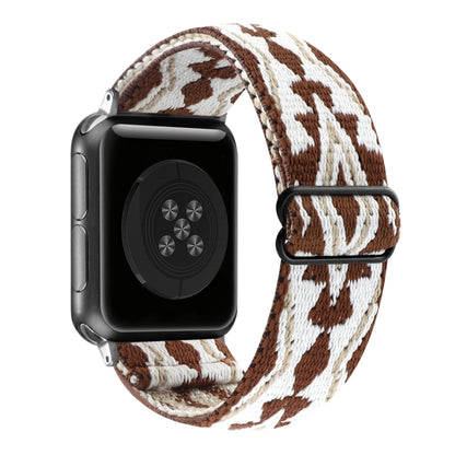 Bracelet de montre élastique à boucle de style ethnique, For Apple Watch Series 7 41mm / 6 & SE & 5 & 4 40mm, For Apple Watch Ultra 49mm / Series 8&7 45mm / SE 2&6&SE&5&4 44mm