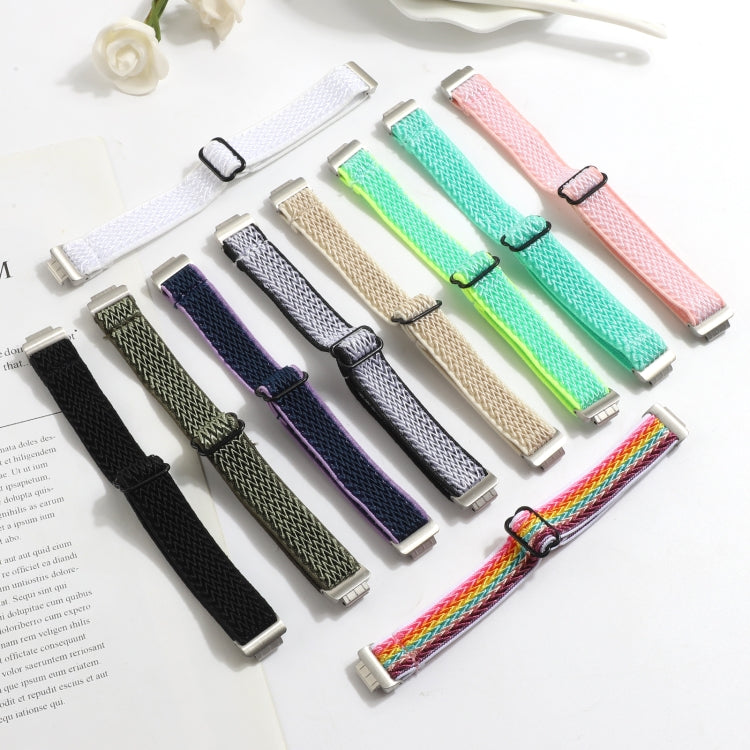 Bracelet de montre en nylon tressé à boucle ondulée, For Fitbit Inspire 2, For Fitbit Inspire, For Fitbit Charge 5