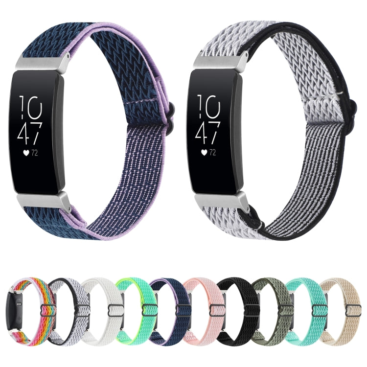 Bracelet de montre en nylon tressé à boucle ondulée, For Fitbit Inspire 2, For Fitbit Inspire, For Fitbit Charge 5