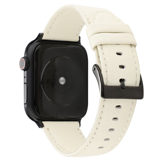 Bracelet de montre en cuir texturé de vachette, For Apple Watch Series 8&7 41mm / SE 2&6&SE&5&4 40mm / 3&2&1 38mm, For Apple Watch Series 7 45mm / 6 & SE & 5 & 4 44mm / 3 & 2 & 1 42mm, For Apple Watch Series 7 41mm / 6 & SE & 5 & 4 40mm / 3 & 2 & 1 38m...