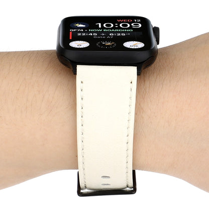 Bracelet de montre en cuir texturé de vachette, For Apple Watch Series 8&7 41mm / SE 2&6&SE&5&4 40mm / 3&2&1 38mm, For Apple Watch Series 7 45mm / 6 & SE & 5 & 4 44mm / 3 & 2 & 1 42mm, For Apple Watch Series 7 41mm / 6 & SE & 5 & 4 40mm / 3 & 2 & 1 38m...