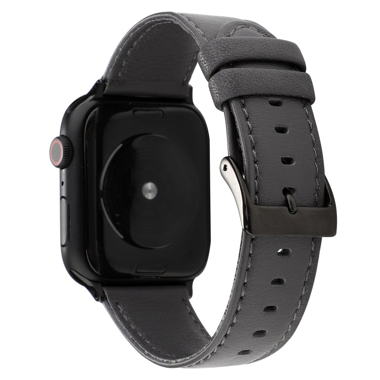 Bracelet de montre en cuir texturé de vachette, For Apple Watch Series 8&7 41mm / SE 2&6&SE&5&4 40mm / 3&2&1 38mm, For Apple Watch Series 7 45mm / 6 & SE & 5 & 4 44mm / 3 & 2 & 1 42mm, For Apple Watch Series 7 41mm / 6 & SE & 5 & 4 40mm / 3 & 2 & 1 38m...