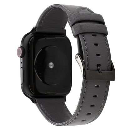 Bracelet de montre en cuir texturé de vachette, For Apple Watch Series 8&7 41mm / SE 2&6&SE&5&4 40mm / 3&2&1 38mm, For Apple Watch Series 7 45mm / 6 & SE & 5 & 4 44mm / 3 & 2 & 1 42mm, For Apple Watch Series 7 41mm / 6 & SE & 5 & 4 40mm / 3 & 2 & 1 38m...