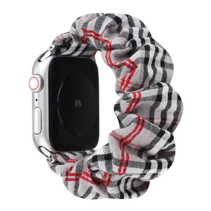 Bracelet de montre en tissu à motif de fleurs à carreaux, For Apple Watch Ultra 49mm / Series 8&7 45mm / SE 2&6&SE&5&4 44mm / 3&2&1 42mm, For Apple Watch Series 8&7 41mm / SE 2&6&SE&5&4 40mm / 3&2&1 38mm                                                 ...