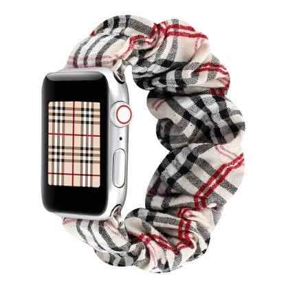 Bracelet de montre en tissu à motif de fleurs à carreaux, For Apple Watch Ultra 49mm / Series 8&7 45mm / SE 2&6&SE&5&4 44mm / 3&2&1 42mm, For Apple Watch Series 8&7 41mm / SE 2&6&SE&5&4 40mm / 3&2&1 38mm                                                 ...