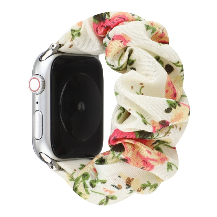 Bracelet de montre en tissu à motif de fleurs à carreaux, For Apple Watch Ultra 49mm / Series 8&7 45mm / SE 2&6&SE&5&4 44mm / 3&2&1 42mm, For Apple Watch Series 8&7 41mm / SE 2&6&SE&5&4 40mm / 3&2&1 38mm                                                 ...