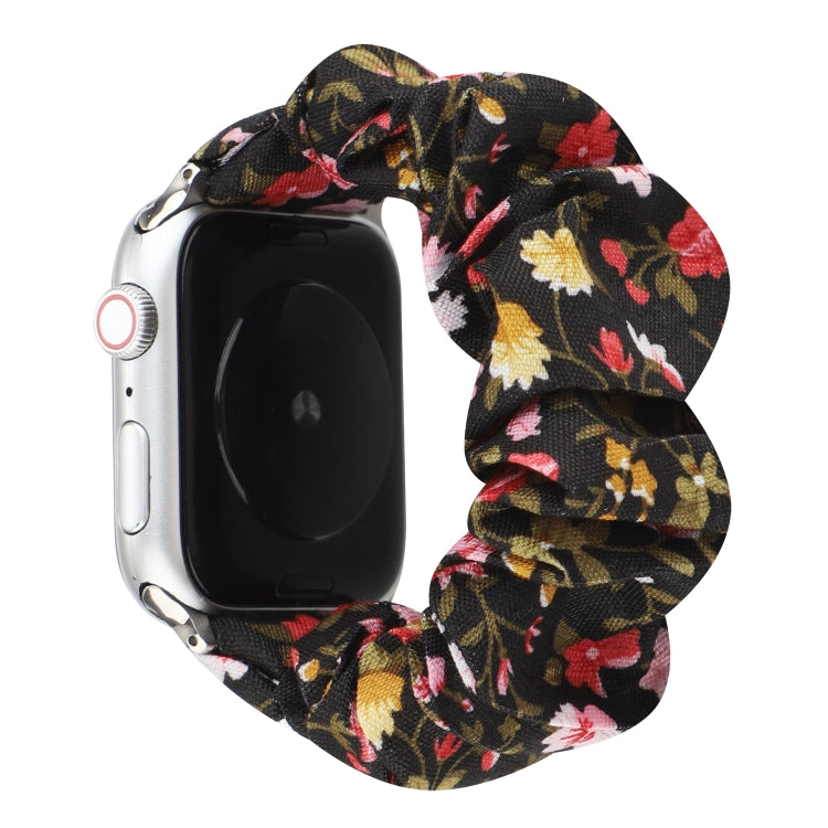 Bracelet de montre en tissu à motif de fleurs à carreaux, For Apple Watch Ultra 49mm / Series 8&7 45mm / SE 2&6&SE&5&4 44mm / 3&2&1 42mm, For Apple Watch Series 8&7 41mm / SE 2&6&SE&5&4 40mm / 3&2&1 38mm                                                 ...