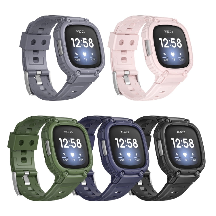 Bracelet de montre en TPU intégré Armor, For Fitbit Versa 4 / 3 / Sense 2 / Sense 1