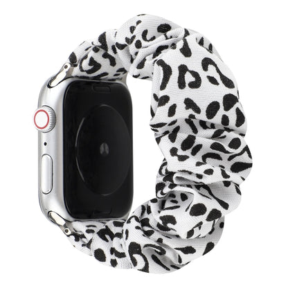 Bracelet en tissu + anneau de cheveux en acier inoxydable, For Apple Watch Series 7 41mm / 6 & SE & 5 & 4 40mm / 3 & 2 & 1 38mm, For Apple Watch Series 7 45mm / 6 & SE & 5 & 4 44mm / 3 & 2 & 1 42mm                                                       ...