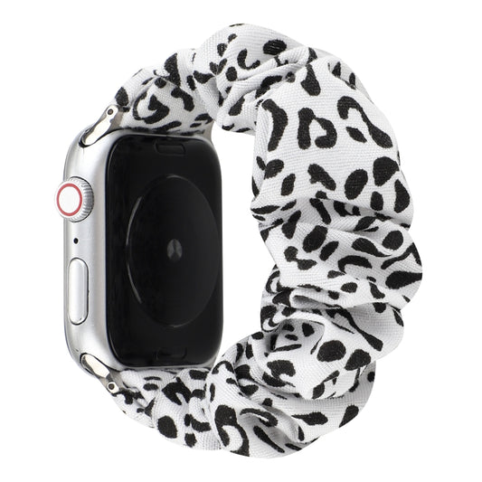 Bracelet en tissu + anneau de cheveux en acier inoxydable, For Apple Watch Series 7 41mm / 6 & SE & 5 & 4 40mm / 3 & 2 & 1 38mm, For Apple Watch Series 7 45mm / 6 & SE & 5 & 4 44mm / 3 & 2 & 1 42mm                                                       ...