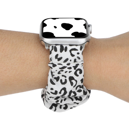 Bracelet en tissu + anneau de cheveux en acier inoxydable, For Apple Watch Series 7 41mm / 6 & SE & 5 & 4 40mm / 3 & 2 & 1 38mm, For Apple Watch Series 7 45mm / 6 & SE & 5 & 4 44mm / 3 & 2 & 1 42mm                                                       ...