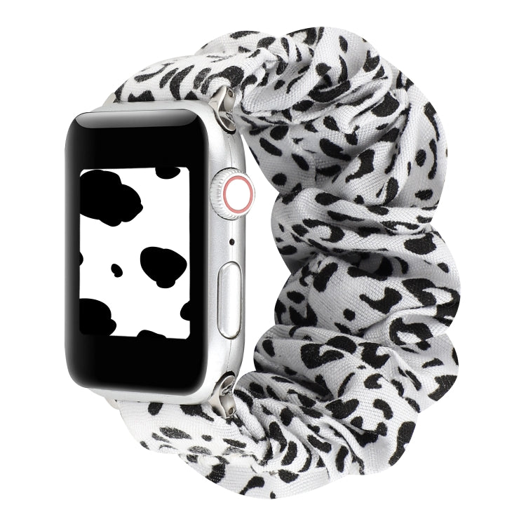 Bracelet en tissu + anneau de cheveux en acier inoxydable, For Apple Watch Series 7 41mm / 6 & SE & 5 & 4 40mm / 3 & 2 & 1 38mm, For Apple Watch Series 7 45mm / 6 & SE & 5 & 4 44mm / 3 & 2 & 1 42mm                                                       ...