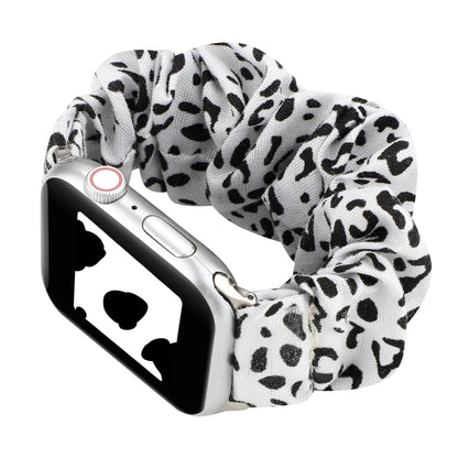 Bracelet en tissu + anneau de cheveux en acier inoxydable, For Apple Watch Series 7 41mm / 6 & SE & 5 & 4 40mm / 3 & 2 & 1 38mm, For Apple Watch Series 7 45mm / 6 & SE & 5 & 4 44mm / 3 & 2 & 1 42mm                                                       ...