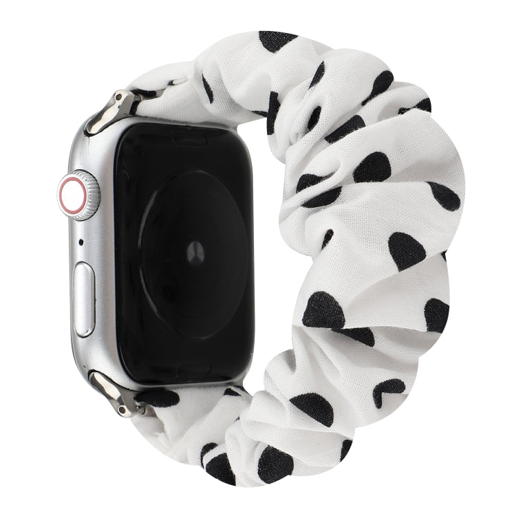 Bracelet en tissu + anneau de cheveux en acier inoxydable, For Apple Watch Series 7 41mm / 6 & SE & 5 & 4 40mm / 3 & 2 & 1 38mm, For Apple Watch Series 7 45mm / 6 & SE & 5 & 4 44mm / 3 & 2 & 1 42mm                                                       ...