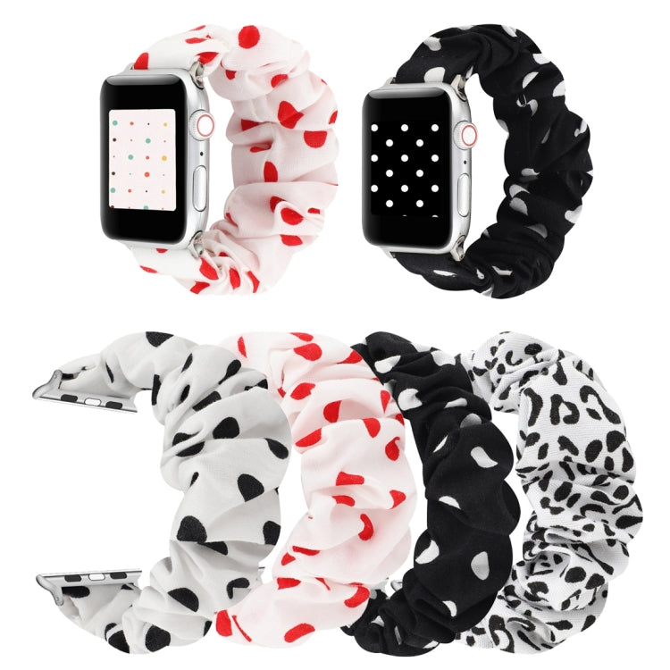 Bracelet en tissu + anneau de cheveux en acier inoxydable, For Apple Watch Series 7 41mm / 6 & SE & 5 & 4 40mm / 3 & 2 & 1 38mm, For Apple Watch Series 7 45mm / 6 & SE & 5 & 4 44mm / 3 & 2 & 1 42mm                                                       ...