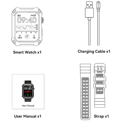 Rogbid Tank S2 Montre intelligente à écran IPS de 1,83 pouces, prend en charge les appels Bluetooth / la pression artérielle / la surveillance du sommeil, S2 (Black)