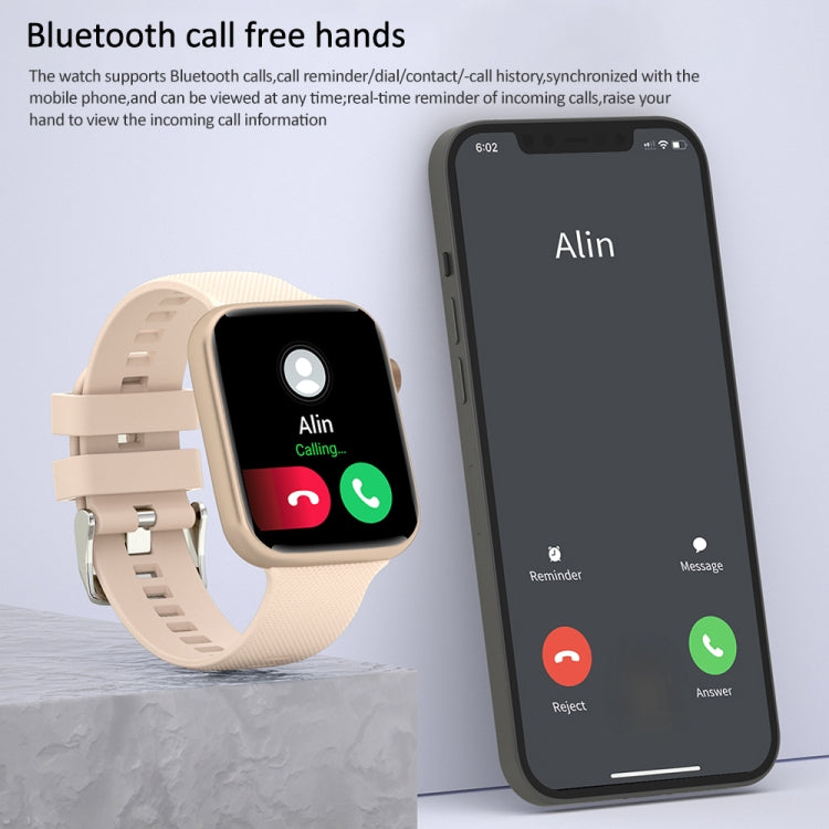 HT15 1,85 pouces bande de silicone IP67 montre intelligente étanche, prise en charge des appels Bluetooth / surveillance du sommeil