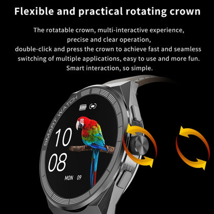 BM01 Bracelet en acier de 1,45 pouces IP68 Montre intelligente étanche Prise en charge Appel Bluetooth / NFC, Steel Band (Black), Steel Band (Silver)