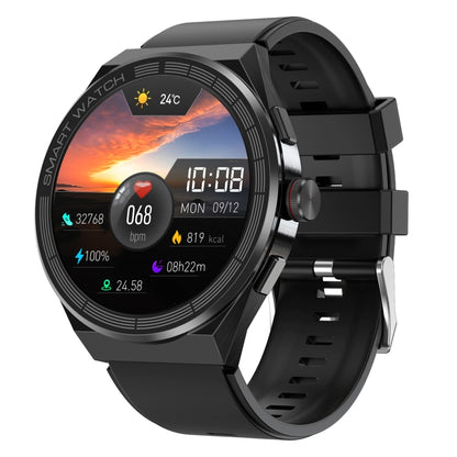 BM01 Bande de silicone de 1,45 pouce IP68 Montre intelligente étanche Prise en charge Appel Bluetooth / NFC, Silicone Band (Silver), Silicone Band (Black)