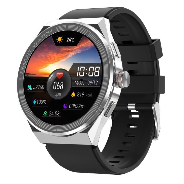 BM01 Bande de silicone de 1,45 pouce IP68 Montre intelligente étanche Prise en charge Appel Bluetooth / NFC, Silicone Band (Silver), Silicone Band (Black)