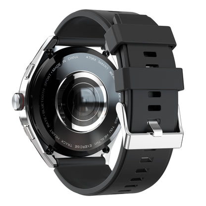 BM01 Bande de silicone de 1,45 pouce IP68 Montre intelligente étanche Prise en charge Appel Bluetooth / NFC, Silicone Band (Silver), Silicone Band (Black)