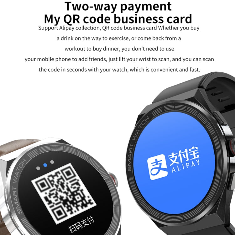 BM01 Bande de silicone de 1,45 pouce IP68 Montre intelligente étanche Prise en charge Appel Bluetooth / NFC, Silicone Band (Silver), Silicone Band (Black)