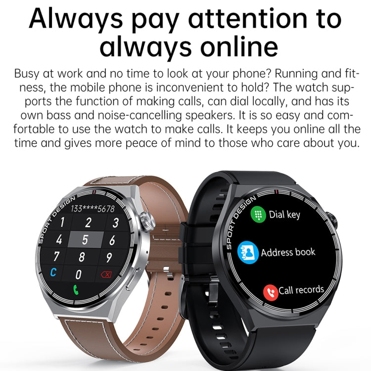HDT 3 Max 1,6 pouces Bande de silicone IP67 Montre intelligente étanche Prise en charge Appel Bluetooth / NFC, Silicone Band (Black), Silicone Band (Silver)